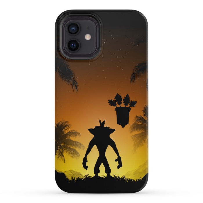 iPhone 12 mini StrongFit Protector of the island by Denis Orio Ibañez