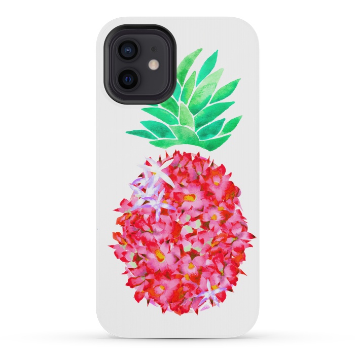 iPhone 12 mini StrongFit Pineapple Punch Blush by Amaya Brydon
