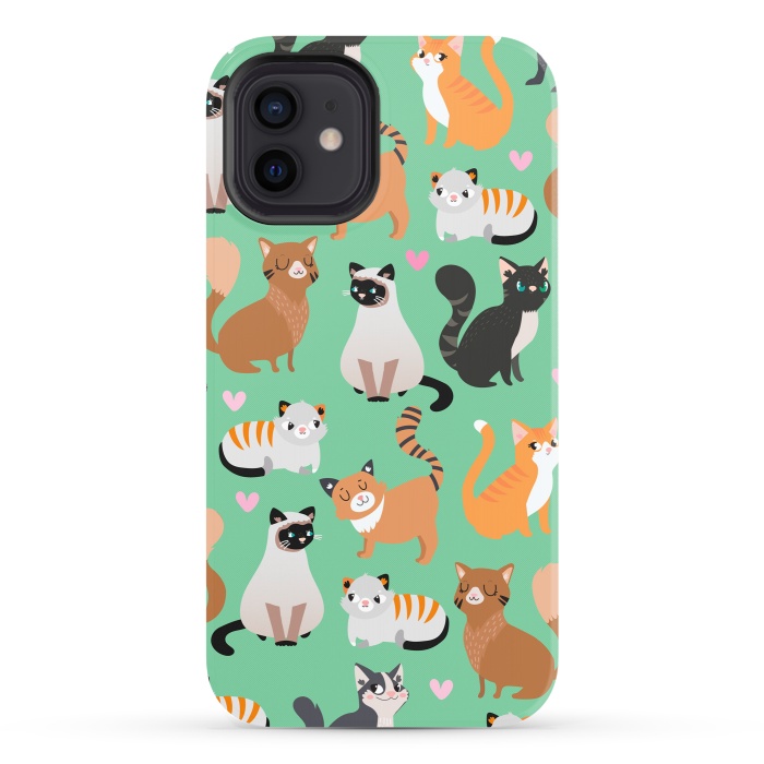 iPhone 12 StrongFit Cats cats cats by Maria Jose Da Luz