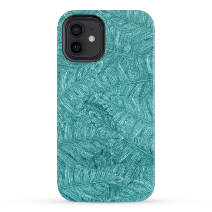 iPhone 12 StrongFit Tropical Leaves by Ranggasme