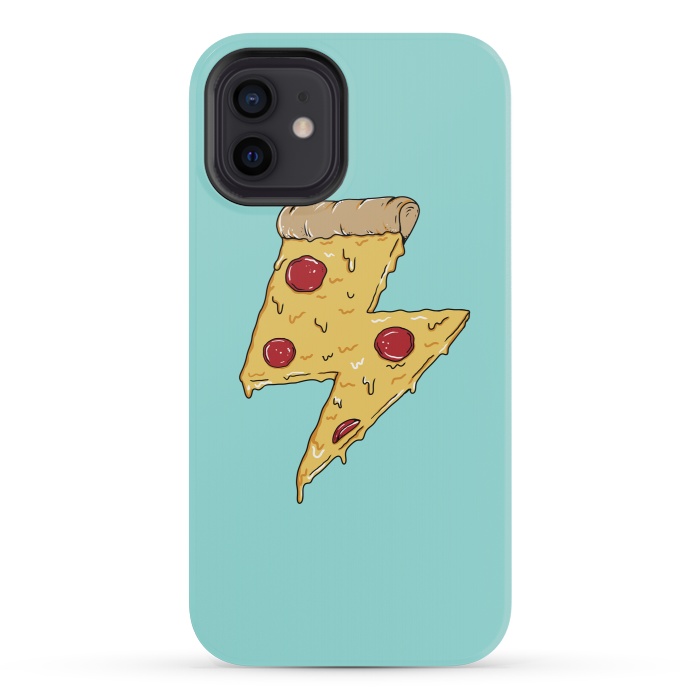 iPhone 12 mini StrongFit Pizza power green by Coffee Man
