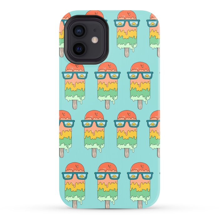 iPhone 12 StrongFit Hot Ice Cream pattern green by Coffee Man