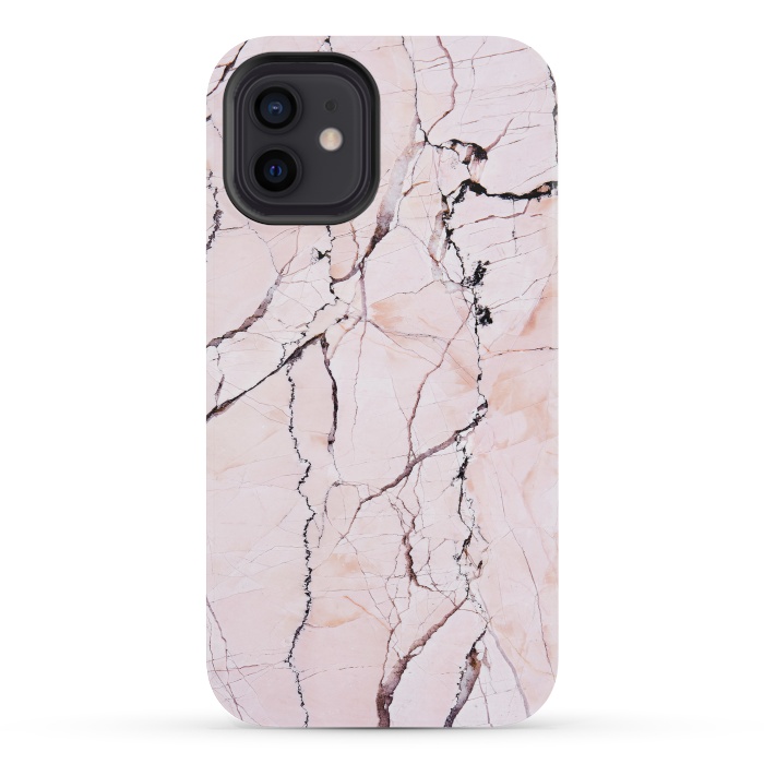 iPhone 12 mini StrongFit Pink texture marble by Mmartabc