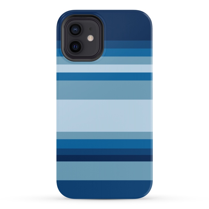 iPhone 12 StrongFit Blue stripes by Dhruv Narelia