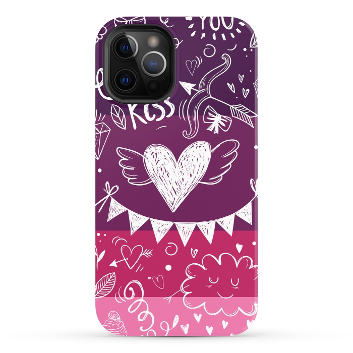 iPhone 12 Pro StrongFit Love in four colors by Rossy Villarreal