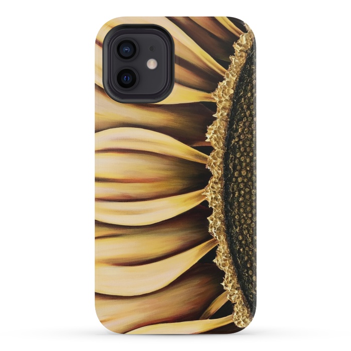 iPhone 12 mini StrongFit Sunflower by Denise Cassidy Wood