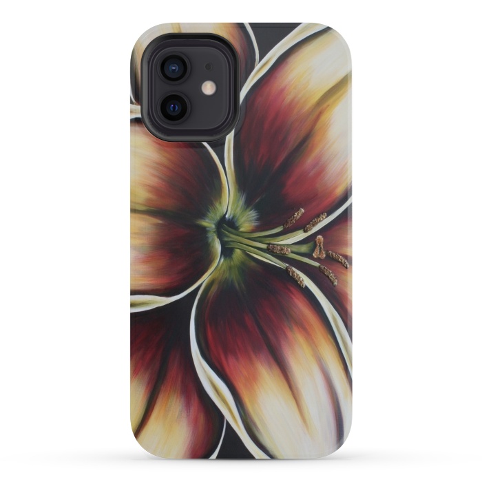 iPhone 12 mini StrongFit Sunset Lily by Denise Cassidy Wood