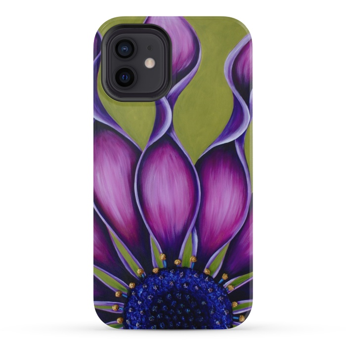iPhone 12 mini StrongFit Purple African Daisy by Denise Cassidy Wood
