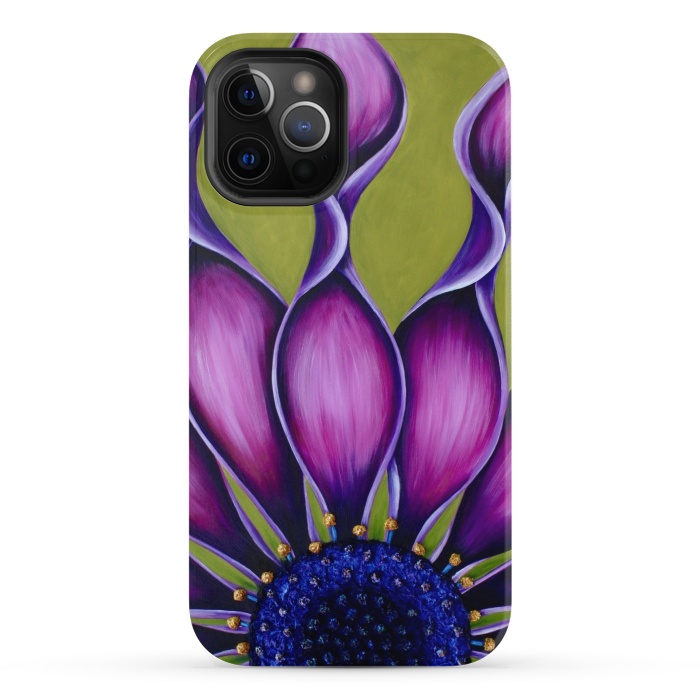iPhone 12 Pro StrongFit Purple African Daisy by Denise Cassidy Wood