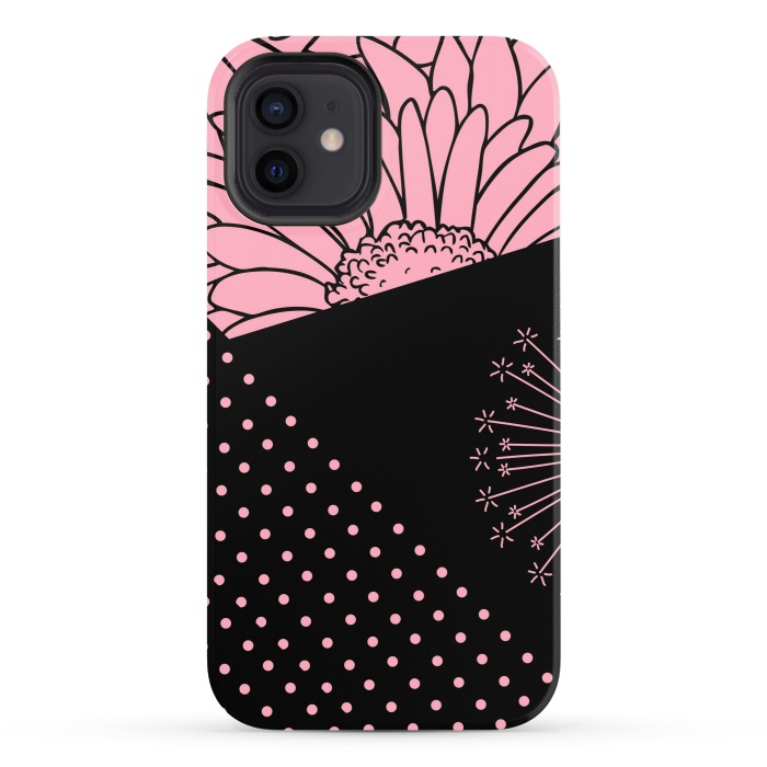 iPhone 12 StrongFit pink floral pattern by MALLIKA