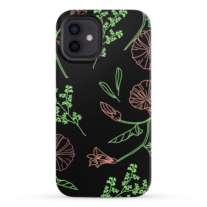 iPhone 12 mini StrongFit floral design 3 by MALLIKA