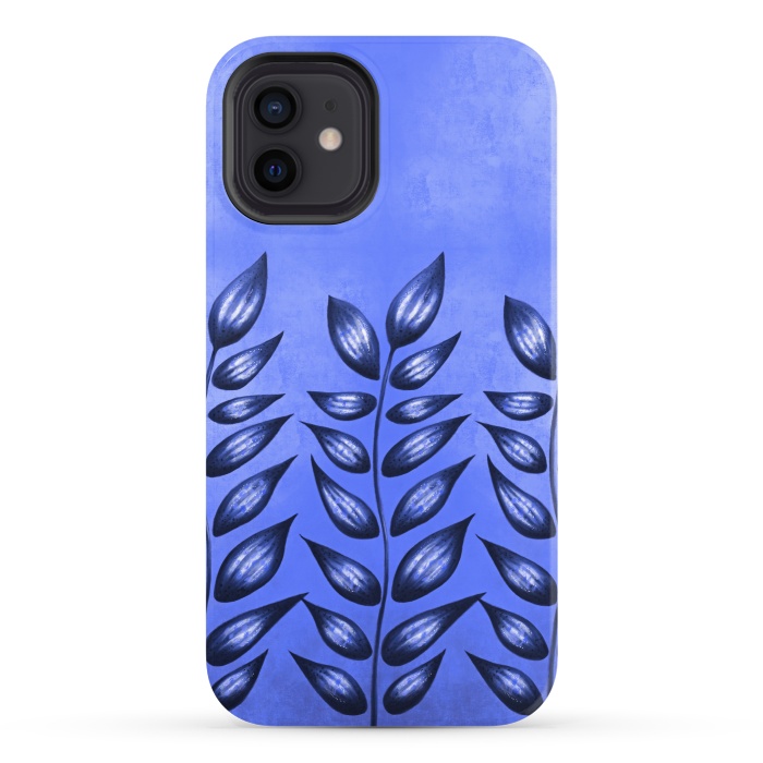 iPhone 12 StrongFit Beautiful Decorative Blue Plant With Pointy Leaves by Boriana Giormova