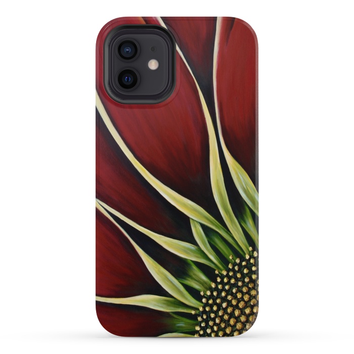 iPhone 12 mini StrongFit Red Gazania II by Denise Cassidy Wood