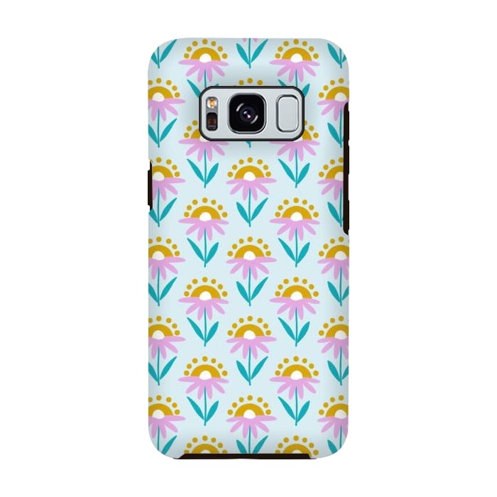 Galaxy S8 StrongFit Sunrise Flowers by Tishya Oedit