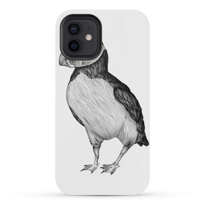 iPhone 12 mini StrongFit Little Puffin by ECMazur 