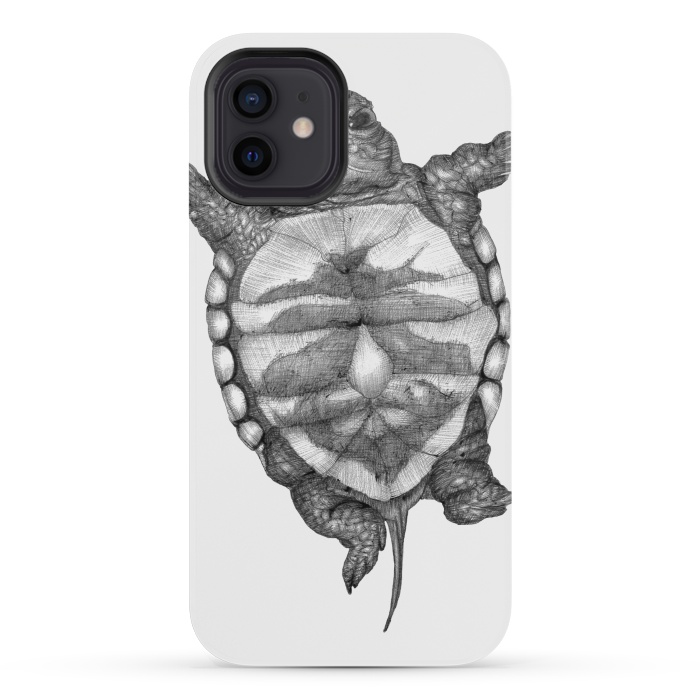 iPhone 12 mini StrongFit Little Baby Turtle  by ECMazur 