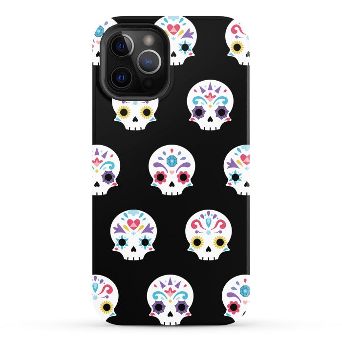 iPhone 12 Pro StrongFit Cute sugar skull  by Laura Nagel