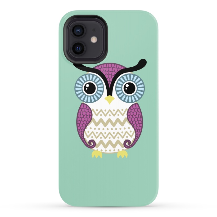 iPhone 12 StrongFit Cute owl by Laura Nagel