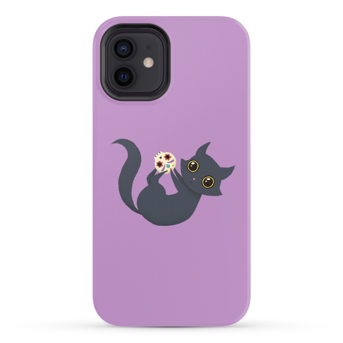 iPhone 12 StrongFit Kitty sugar skull by Laura Nagel