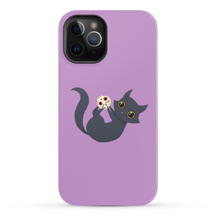 iPhone 12 Pro StrongFit Kitty sugar skull by Laura Nagel