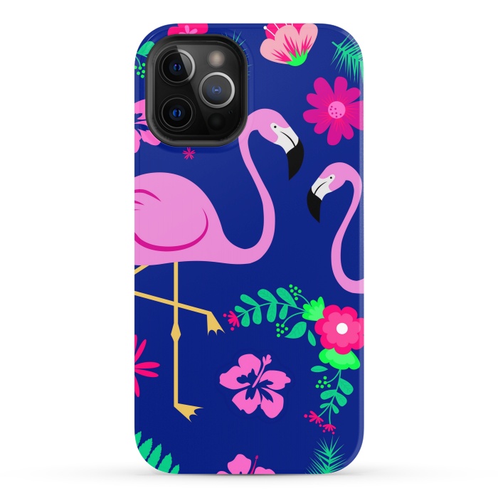 iPhone 12 Pro StrongFit flamingo pattern by MALLIKA