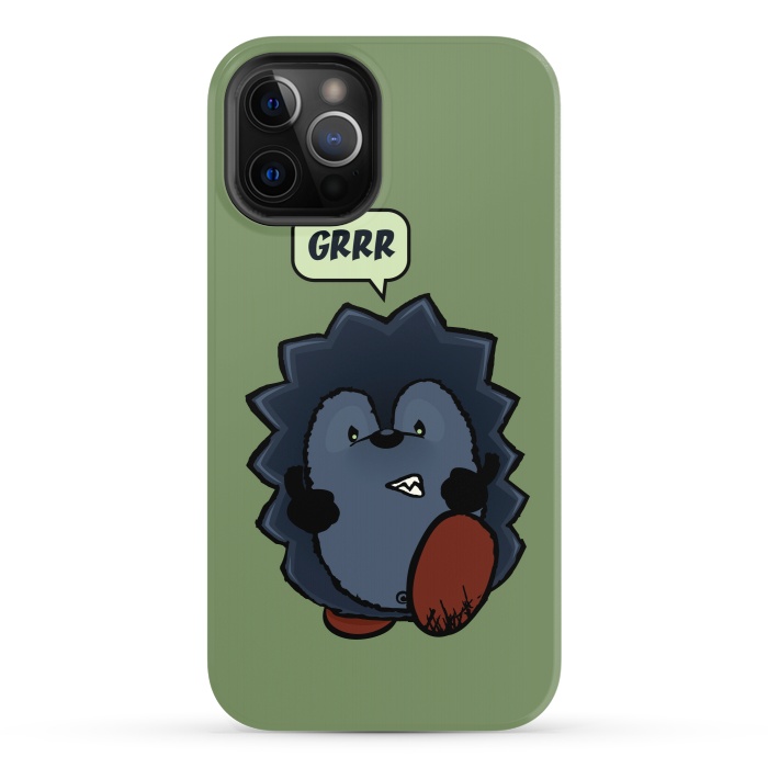 iPhone 12 Pro StrongFit Angry Hedgehog by Mangulica
