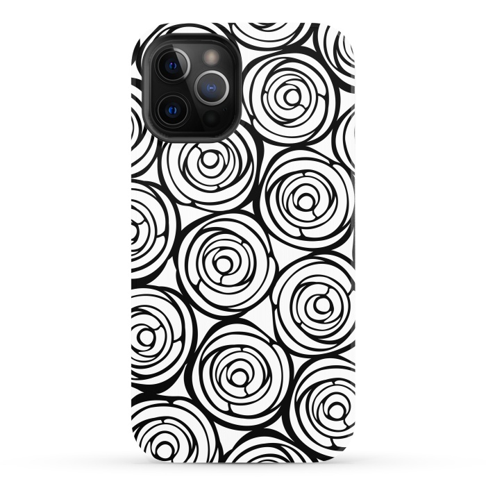 iPhone 12 Pro StrongFit Black Roses by Julia Grifol