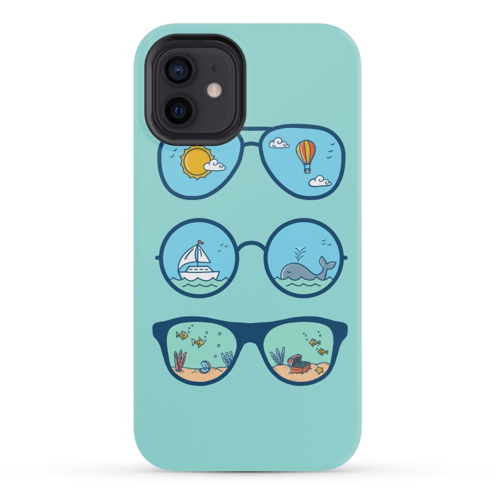 iPhone 12 mini StrongFit Sunglasses Landscape by Coffee Man