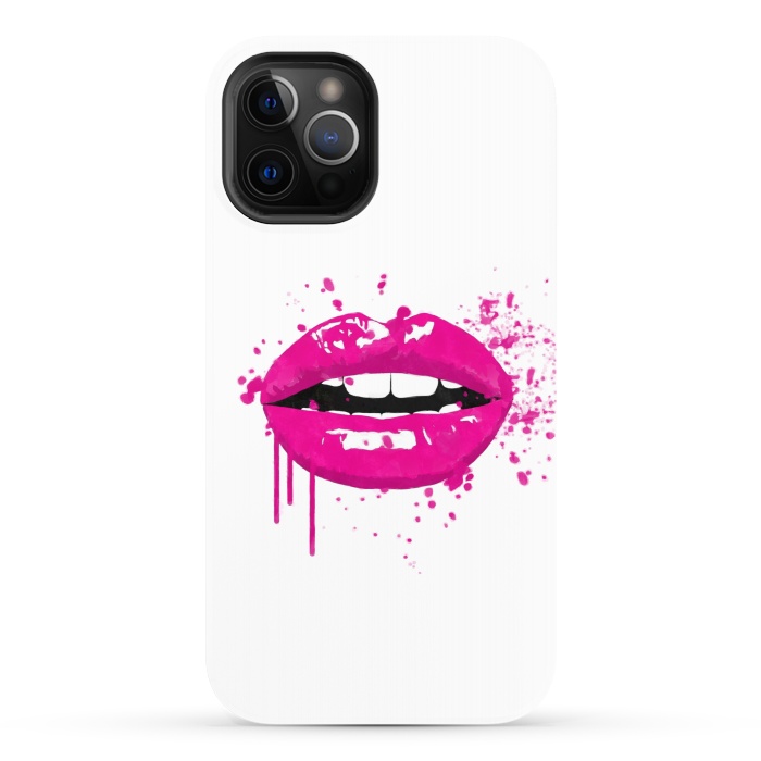 iPhone 12 Pro StrongFit Pink Lips by Alemi