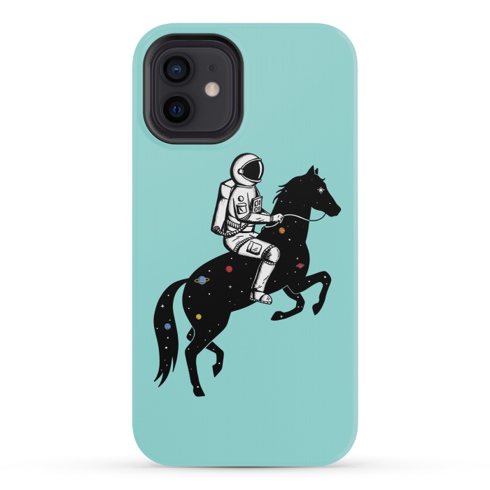 iPhone 12 mini StrongFit Astronaut and Horse 2 by Coffee Man