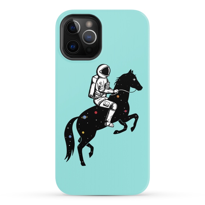 iPhone 12 Pro StrongFit Astronaut and Horse 2 by Coffee Man