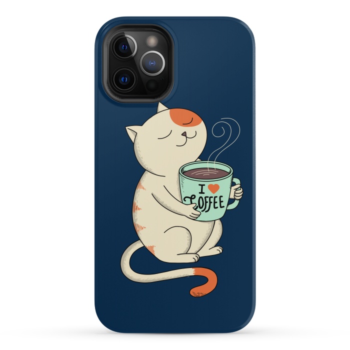 iPhone 12 Pro StrongFit Cat and Coffee 2 by Coffee Man