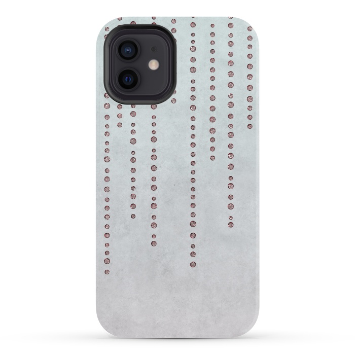 iPhone 12 StrongFit Soft Pink Rhinestone Embellishment by Andrea Haase