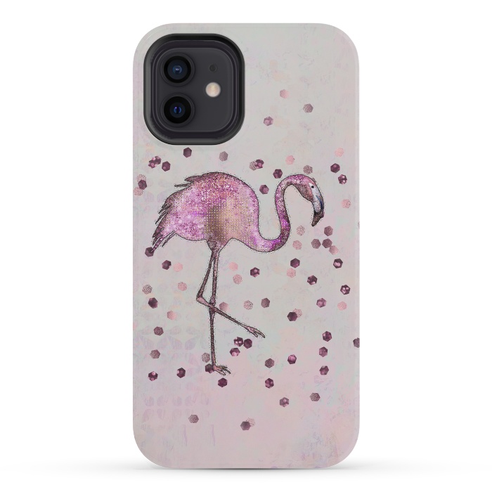 iPhone 12 mini StrongFit Glamorous Flamingo by Andrea Haase