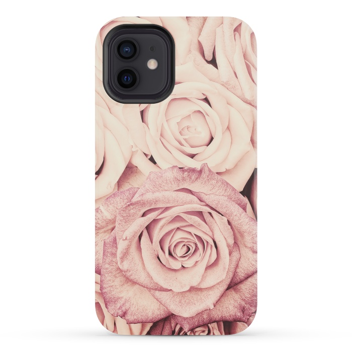 iPhone 12 mini StrongFit Pink Vintage Roses by  Utart