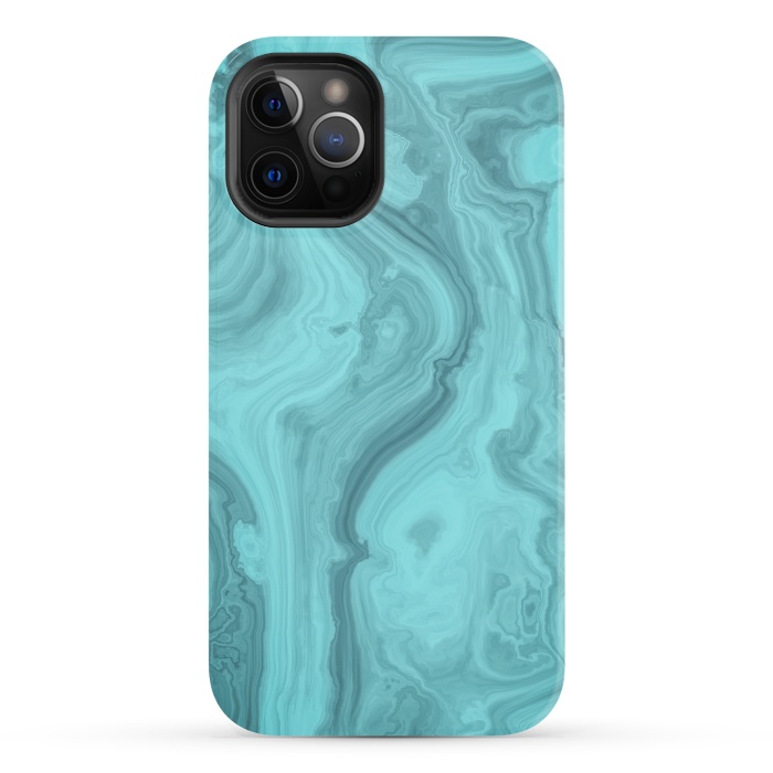 iPhone 12 Pro StrongFit Turquoise Marble 2 by Andrea Haase