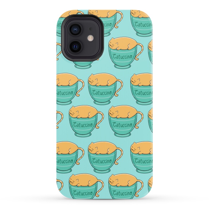 iPhone 12 StrongFit Catuccino Pattern by Coffee Man