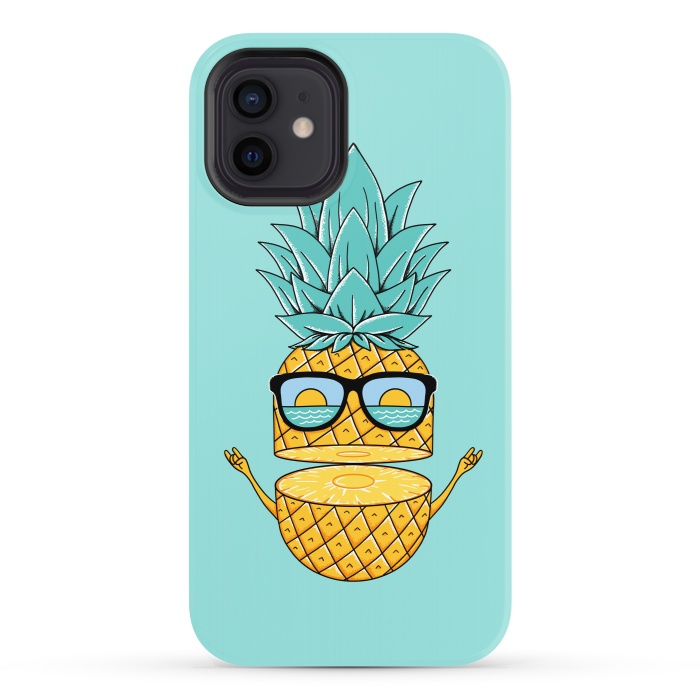 iPhone 12 StrongFit Pineapple Sunglasses by Coffee Man