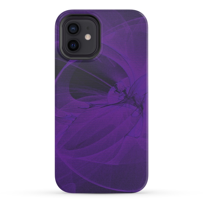 iPhone 12 mini StrongFit Purple Fractals by Andrea Haase