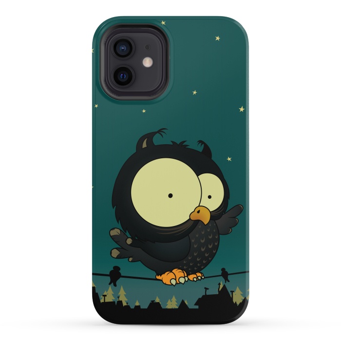 iPhone 12 mini StrongFit Little Owl by Mangulica