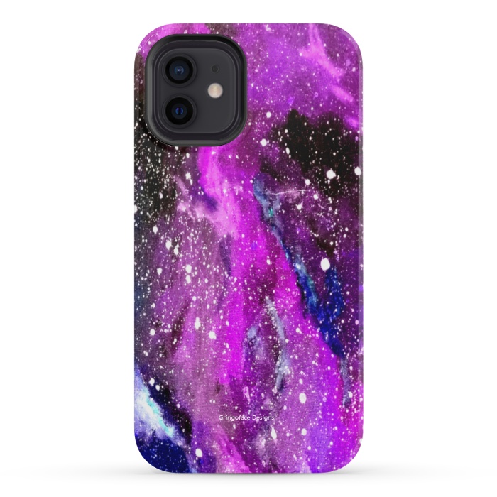 iPhone 12 mini StrongFit Ultraviolet Galaxy by Gringoface Designs