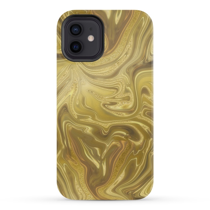iPhone 12 mini StrongFit Liquid Gold by Andrea Haase