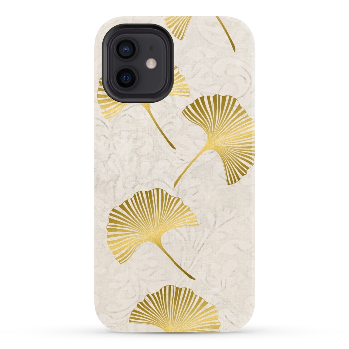 iPhone 12 StrongFit Golden Gingko Leaves by Andrea Haase