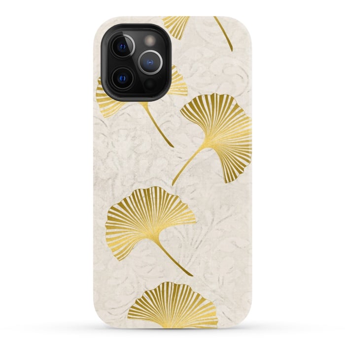 iPhone 12 Pro StrongFit Golden Gingko Leaves by Andrea Haase
