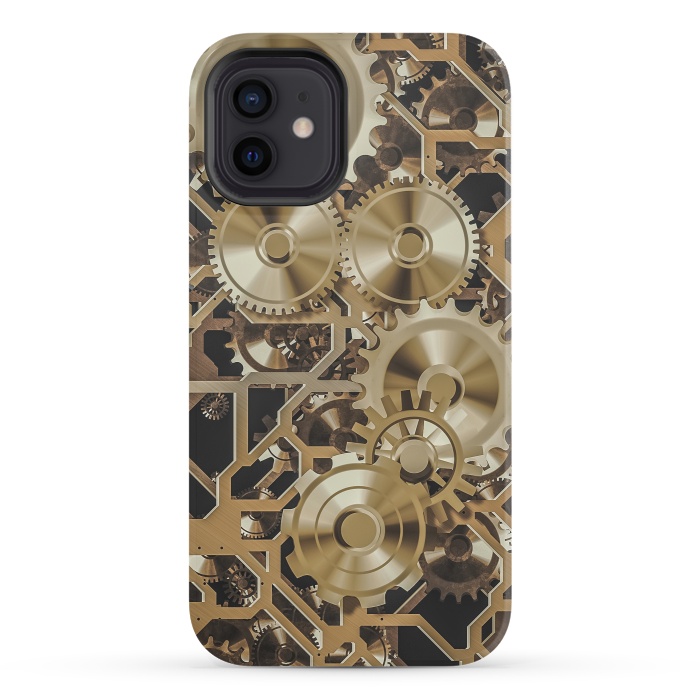 iPhone 12 StrongFit Steampunk Gold by Andrea Haase