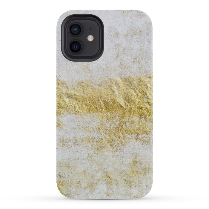 iPhone 12 mini StrongFit Concrete And Gold 2 by Andrea Haase