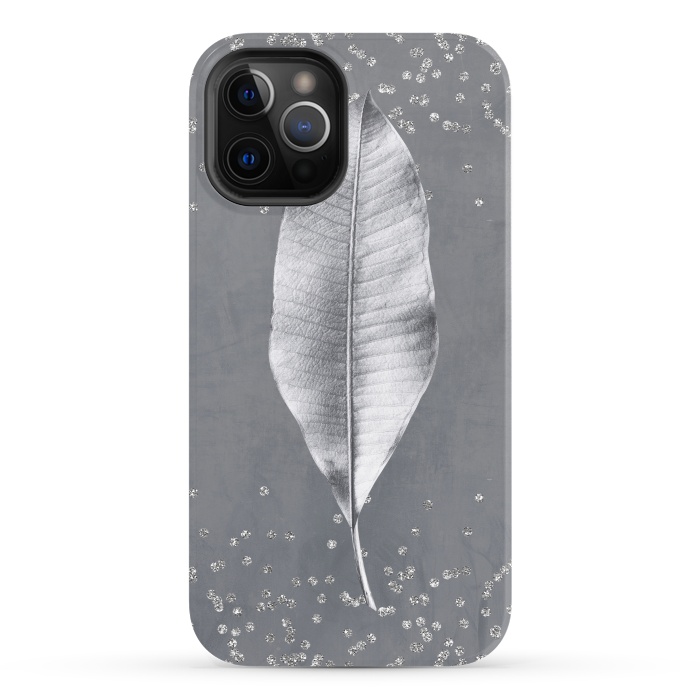 iPhone 12 Pro StrongFit Silver Leaf by Andrea Haase