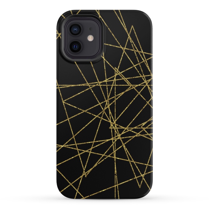 iPhone 12 mini StrongFit Golden Lines by Andrea Haase