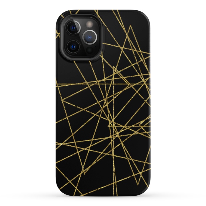iPhone 12 Pro StrongFit Golden Lines by Andrea Haase