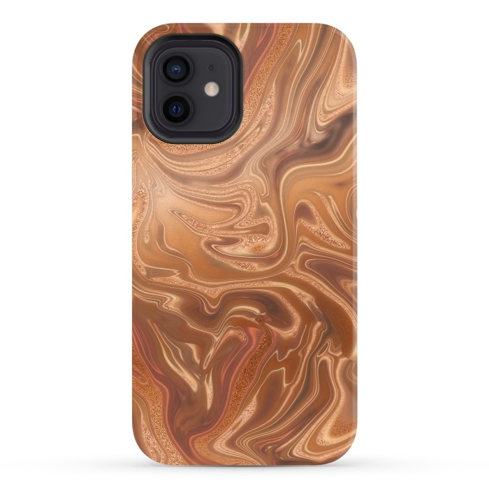 iPhone 12 StrongFit Shimmering Copper Glamorous Luxury 2 by Andrea Haase